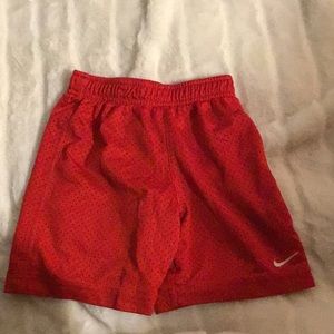 Nike red boys athletic shorts